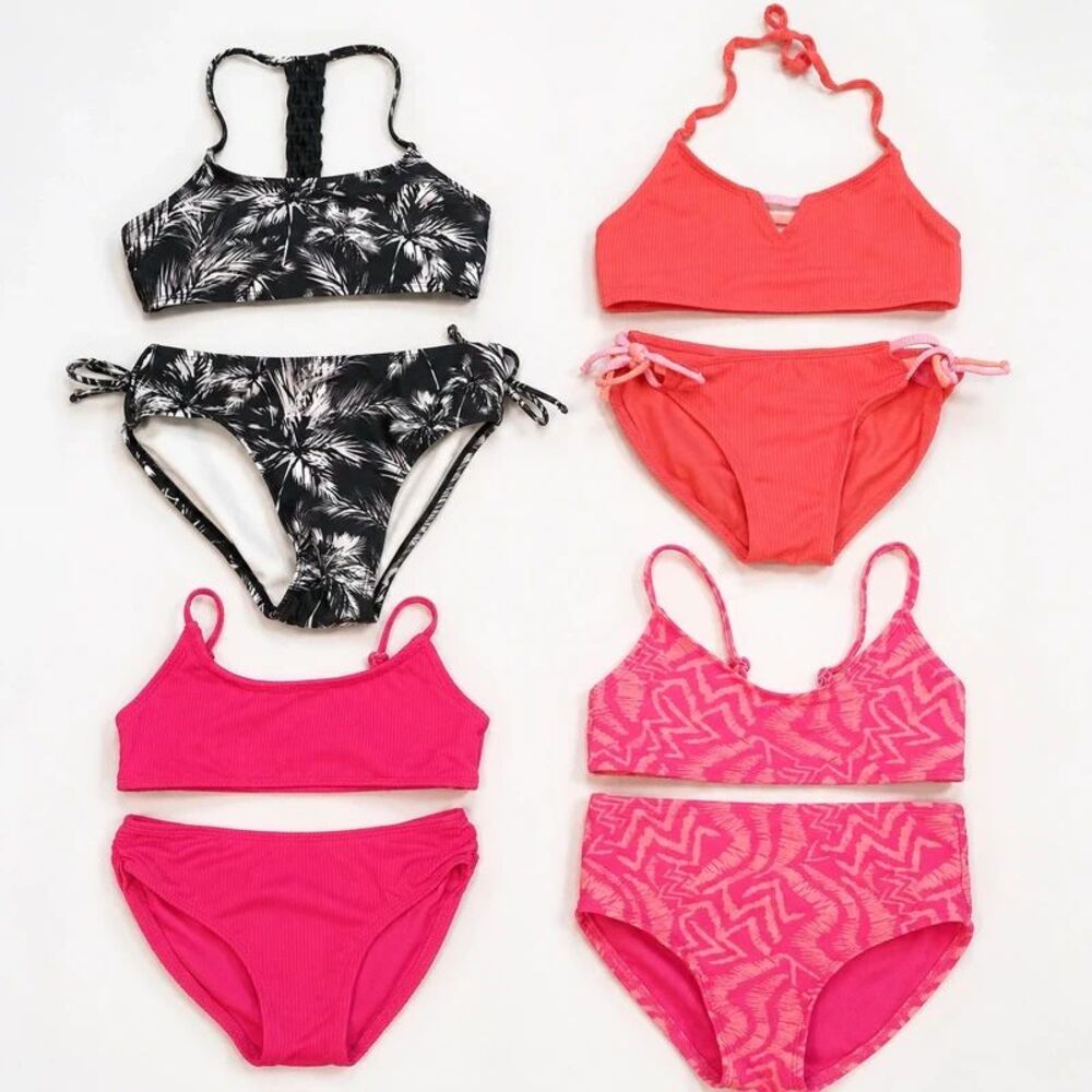 Art Class Girls Medium 4-Piece Bikini Swimsuit Lot